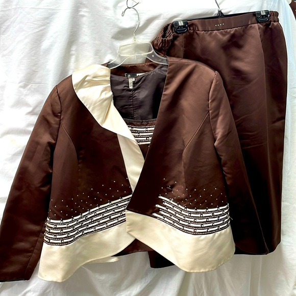 Ben Marc international 3 piece diamond studded skirt suit ladies sz 20 - Picture 1 of 11